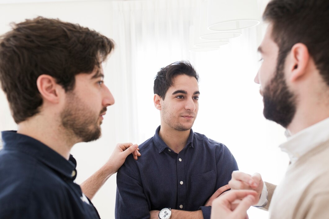 colleghi-maschii-che-parlano-nell-ufficio_23-2147785051